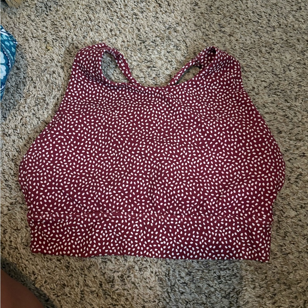 BuffBunny Maroon and White Sports Bra